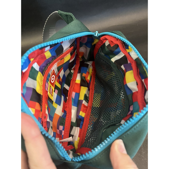 LEGO Target | Fanny Pack | Sling Crossbody Bag | Green | Aqua | 9"x6" | EUC - Picture 5 of 6